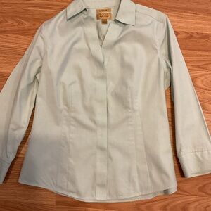TAYLORS Investments GOLD label NON IRON BUSINESS SHIRT TEAL 38chest 34Waist